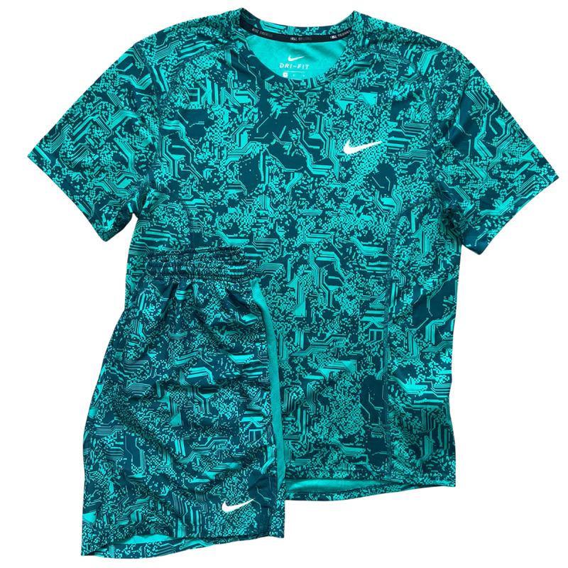Nike Teal Digital Camo Set