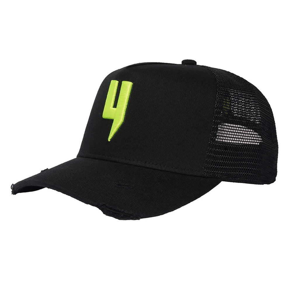 MIXED CONTRAST CAP BLACK NEON