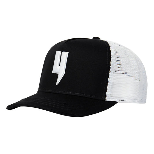 Y LOGO CAP BLACK WHITE MESH