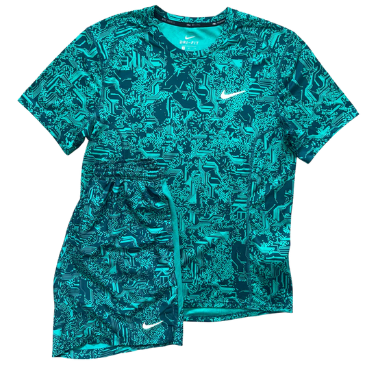 Nike Teal Digital Camo Set