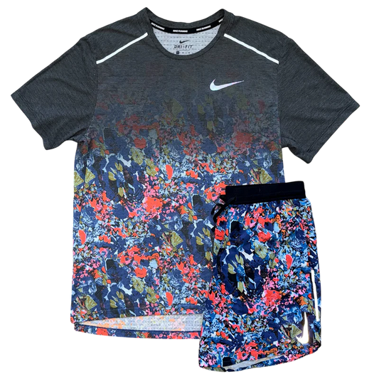Nike Purple Floral Miler Set